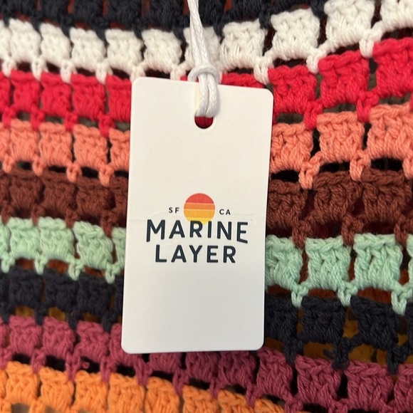 NWT Marine Layer Archive Fiona Crochet Dress Multi Stripe Size XS - Picture 6 of 9